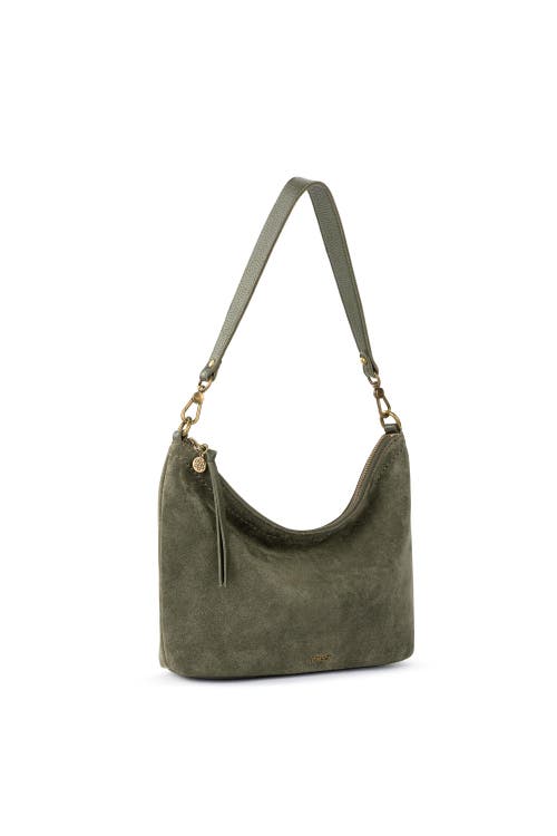 The Sak Jasmine Small Hobo In Moss Suede