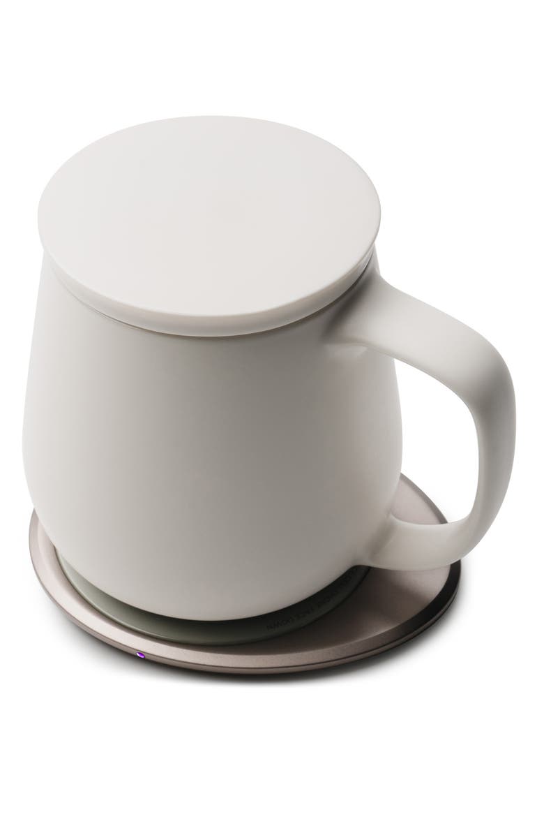 Ui+ Mug & Warmer Set, Alternate, color, JASMINE WHITE