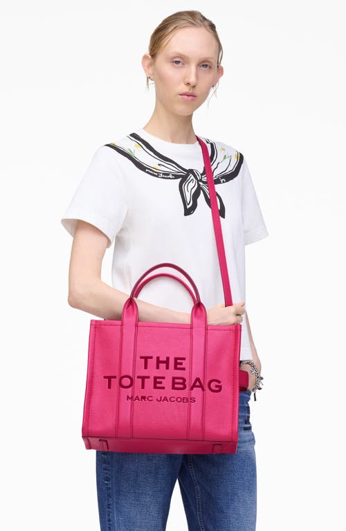 Marc Jacobs The Medium Leather Tote In Pink