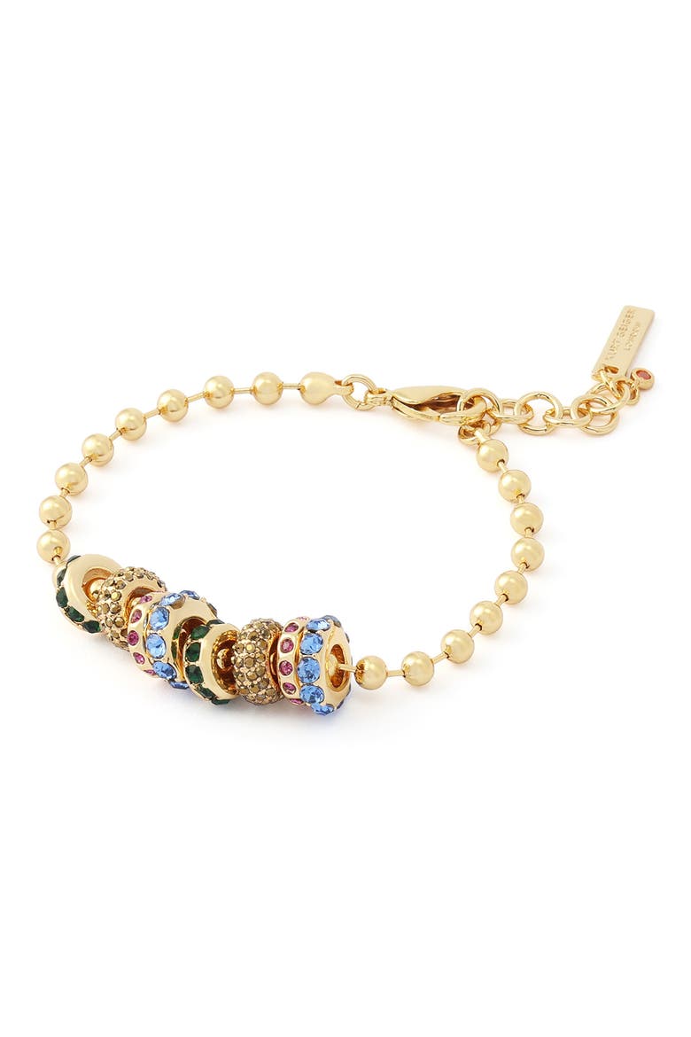 Gemstone Rondelle Ball Chain Bracelet, Alternate, color, MULTI