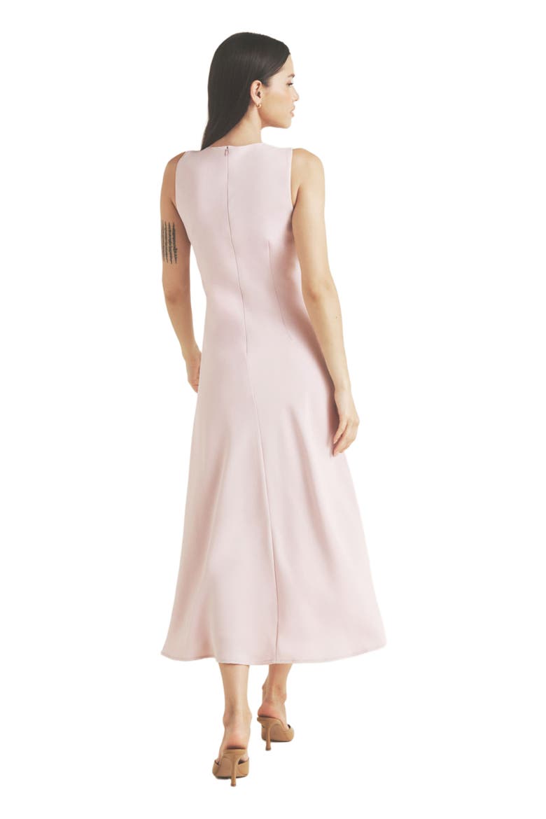 Daphne Knot Detail Sleeveless Midi Dress, Alternate, color, Lilac