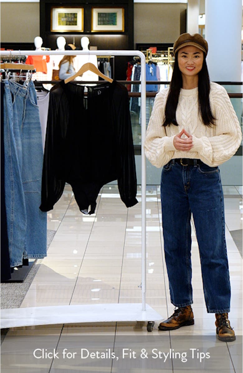 Sheer Sleeve Blouson Bodysuit, sales video thumbnail