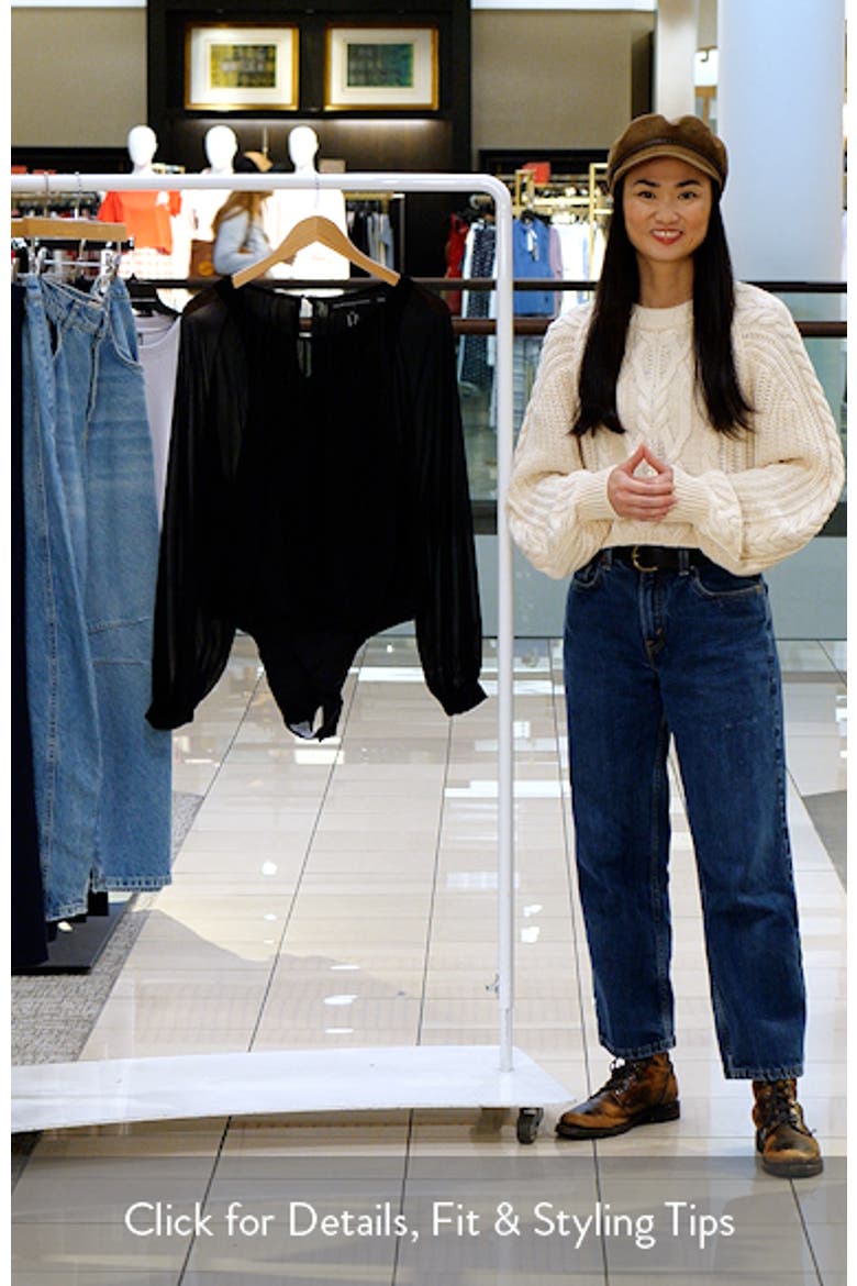 Sheer Sleeve Blouson Bodysuit video