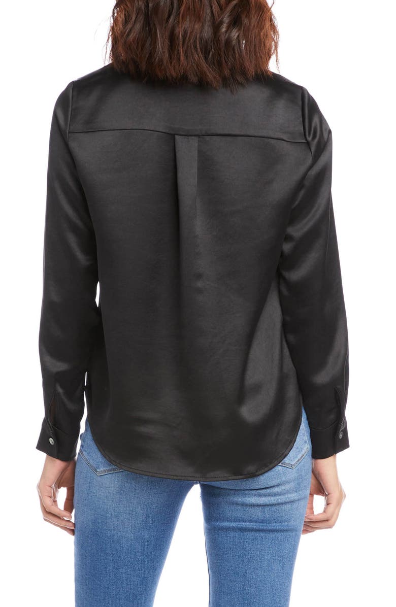 Karen Kane Satin Shirt, Alternate, color, 