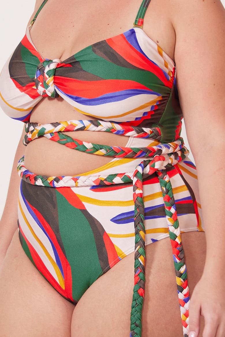 Lyra One-Piece Swimsuit, Alternate, color, Fronda