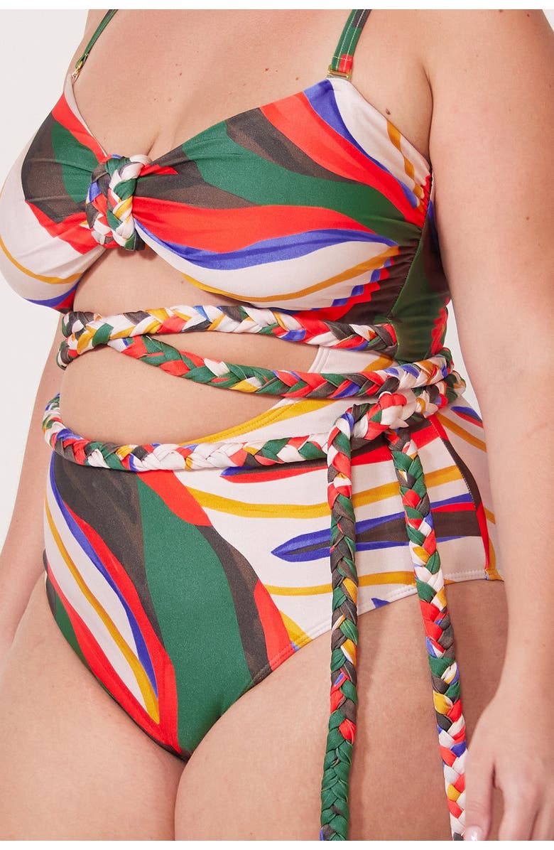 Villa Fresca Lyra One-Piece Swimsuit, Alternate, color, Fronda