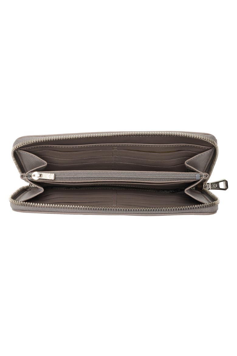 Le Pilage Cuir Zip Wallet, Alternate, color, PEBBLE