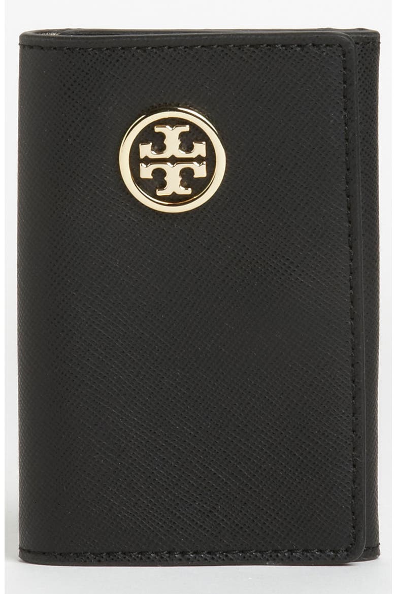 'Robinson' Foldable Key Case, Main, color, BLACK