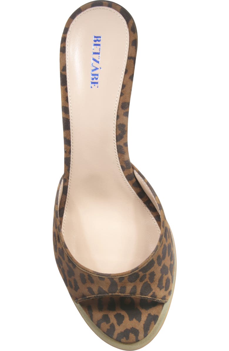 BETZÁBE Jenni Sandal, Alternate, color, Brown Leopard Suede Matte