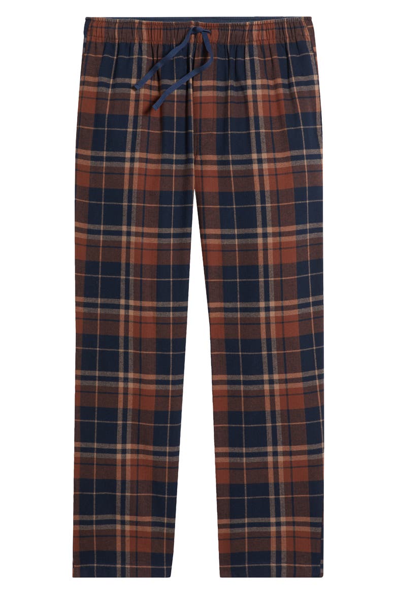 Country Flannel Pajama Pants, Alternate, color, NAVY/ BROWN