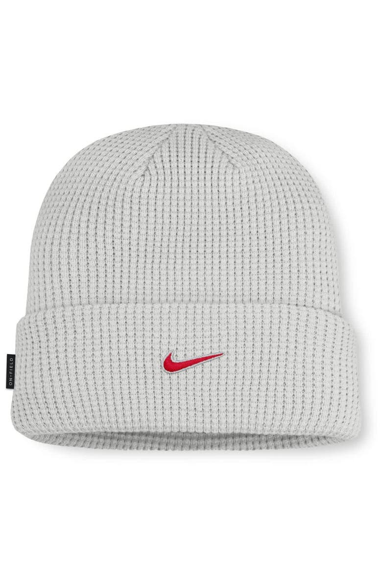 Nike Men Nike Gray Georgia Bulldogs 2025 On-Field Utility Cuffed Knit Hat, Alternate, color, 