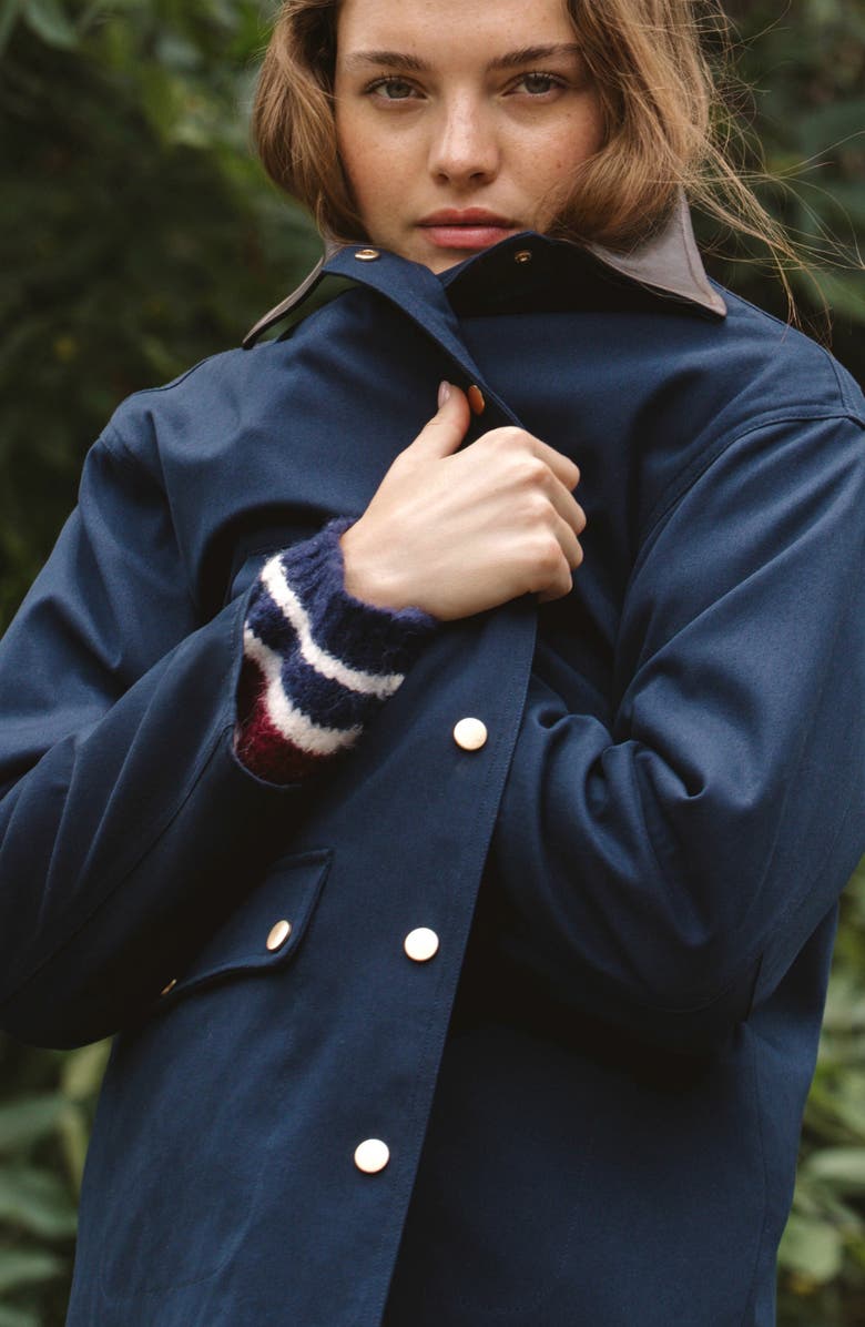 French Connection Denim Barn Jacket, Alternate, color, Marine