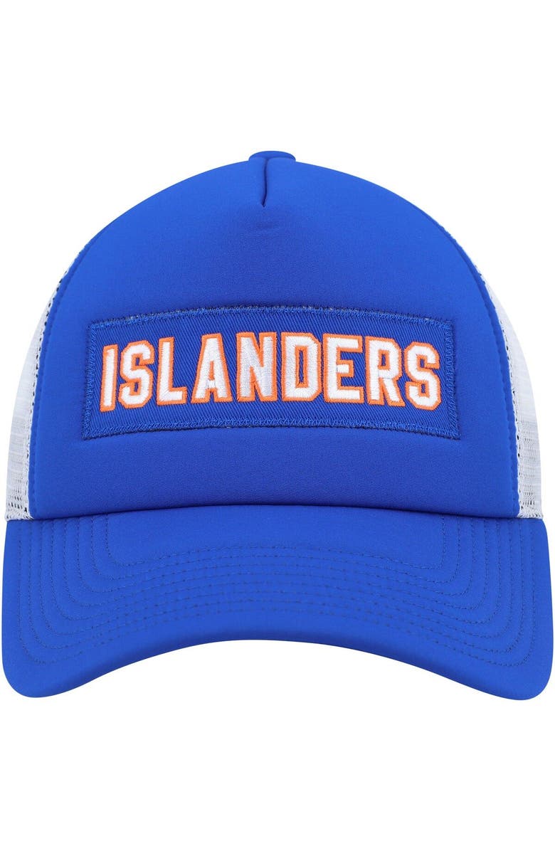 adidas Men's adidas Royal/White New York Islanders Team Plate Trucker Snapback Hat, Alternate, color, Royal