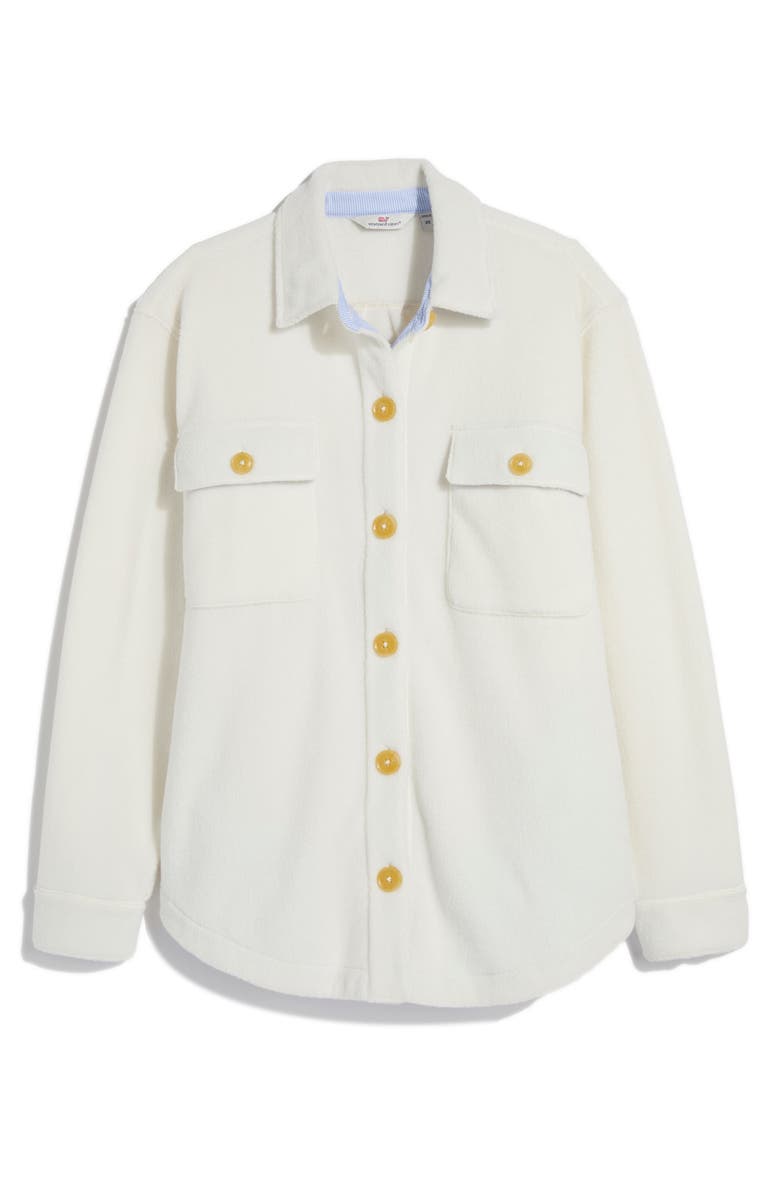 vineyard vines Harbor Fleece Shirt Jacket, Alternate, color, Marshmallow