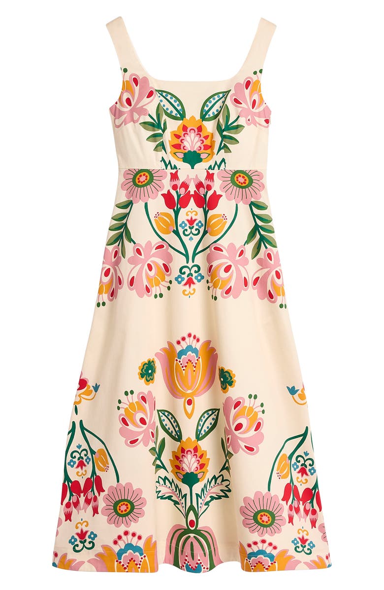 Boden Floral Print Fit & Flare Dress, Alternate, color, 