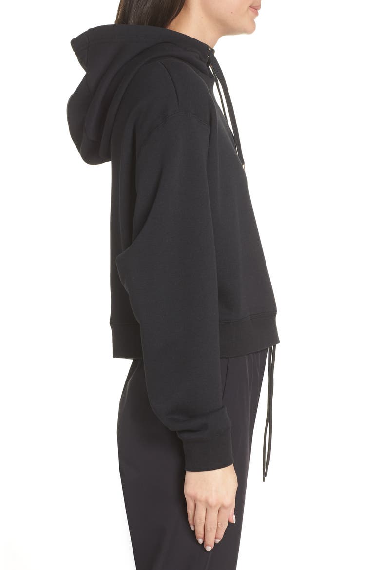 Sportswear Women's Half Zip Fleece Hoodie, Alternate, color, BLACK/ BLACK/ ROSE GOLD