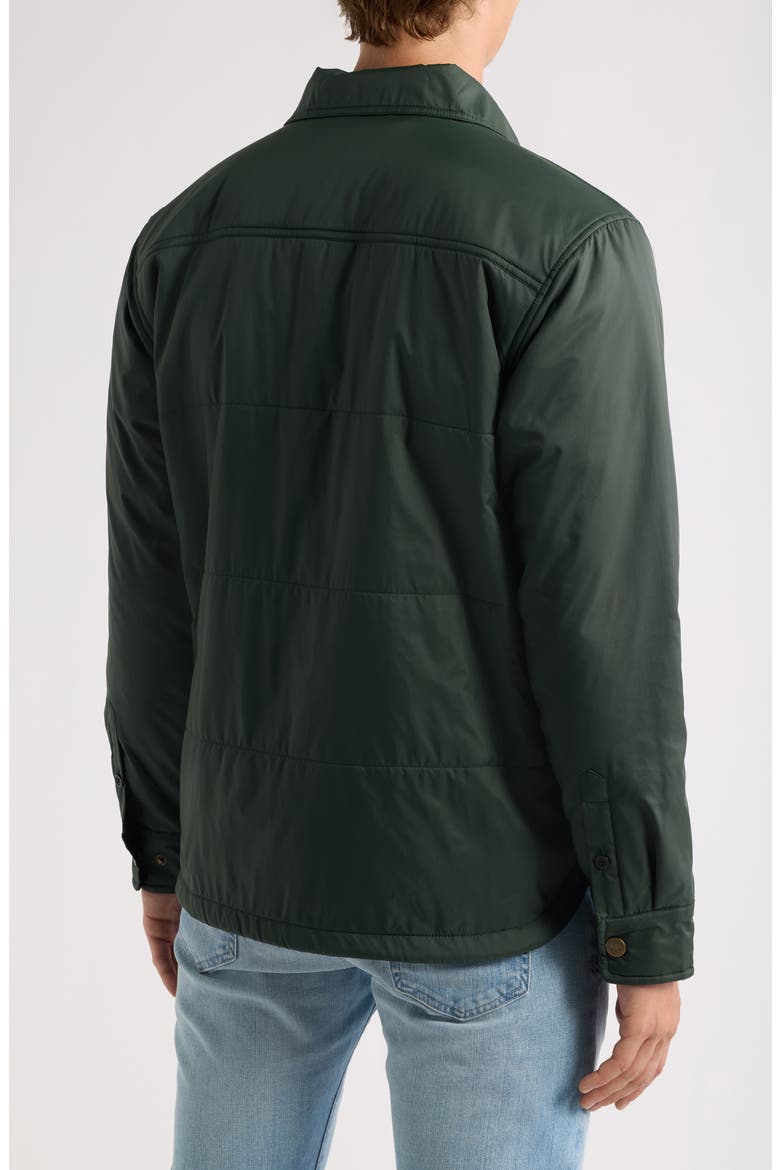 Machinist Quilted Snap-Up Shirt Jacket, Alternate, color, FOREST
