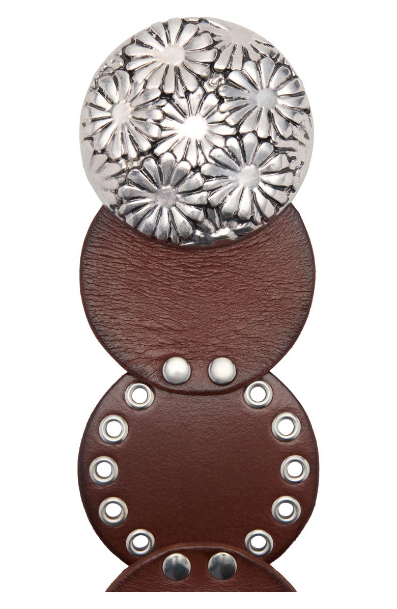 MANGO Studded Leather Belt, Alternate, color, 