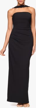 Xscape Evenings Halter Neck Scuba Crepe Sheath Gown