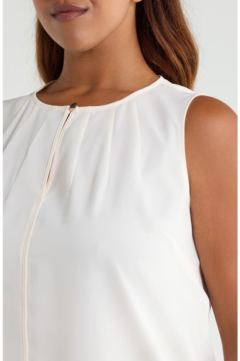 Keyhole Neck Sleeveless Top, Alternate, color, WHITE DOVE