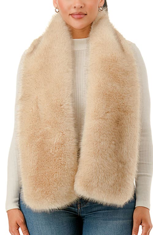 Marcus Adler Faux Fur Pull-through Scarf In Brown