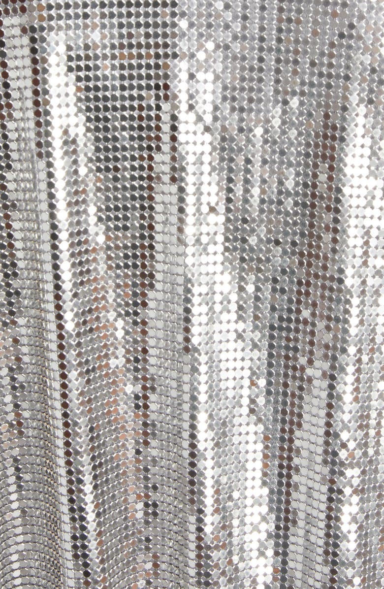 Rabanne Aluminum Cardigan, Alternate, color, Silver