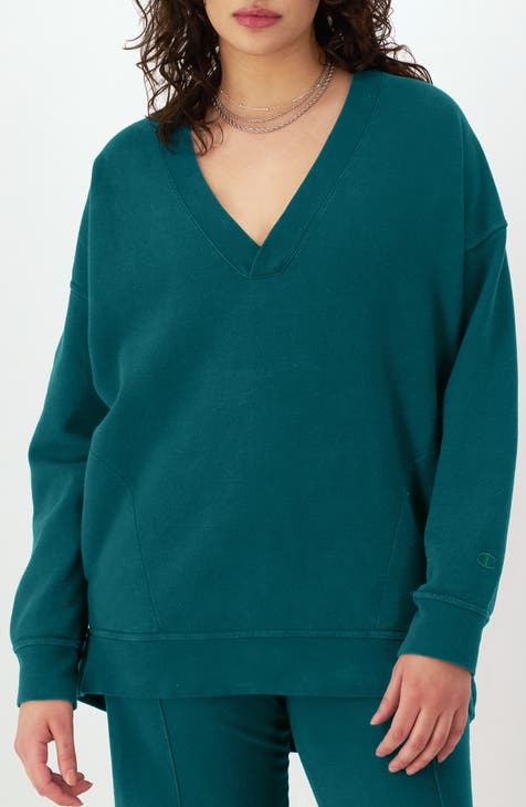 Vintage Wash Oversize V-Neck Sweater