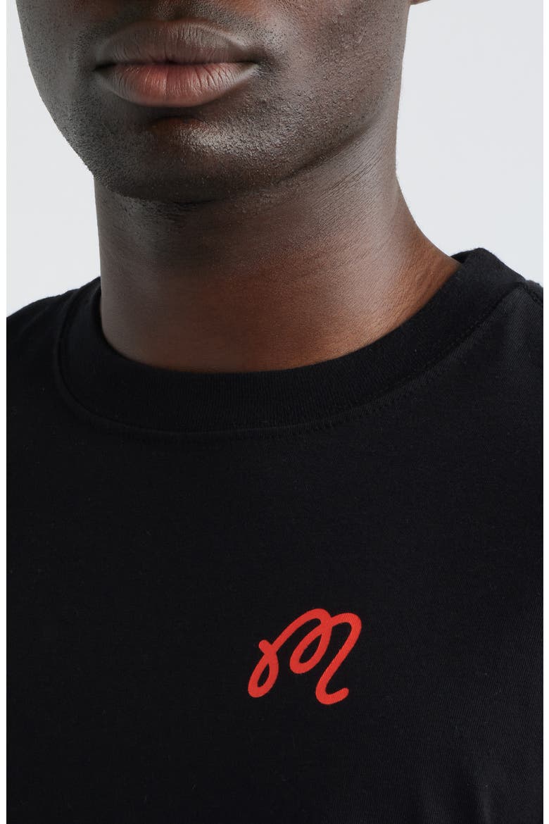 Bermuda Rooster Cotton Graphic T-Shirt, Alternate, color, BLACK
