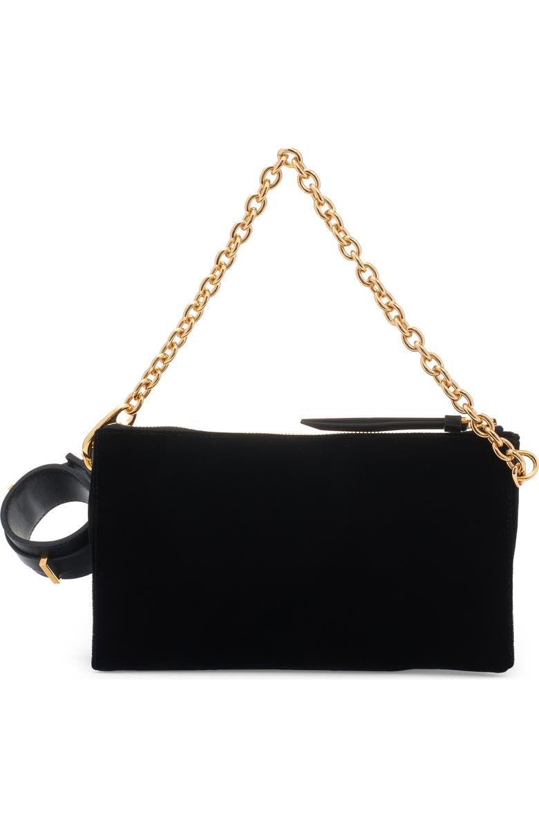 TOM FORD Carine Velvet Clutch with Removable Leather Cuff, Alternate, color,