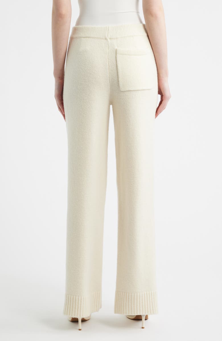 HOUSE OF CB Lara Merino Wool Pants, Alternate, color, Cream