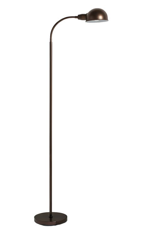 Regent 68" Adjustable Gooseneck LED Floor Lamp with Bronze Finish, Bulb Included