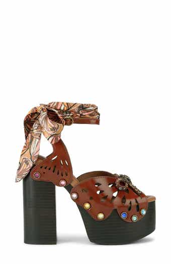 Butterfly Platform Ankle Strap Sandal