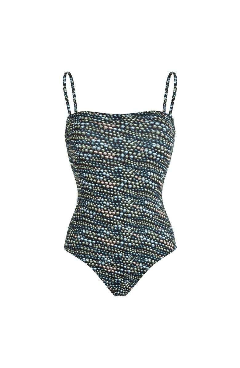Vilebrequin Women's Pearl Jersey Bustier One-Piece Swimsuit, Alternate, color, Noir
