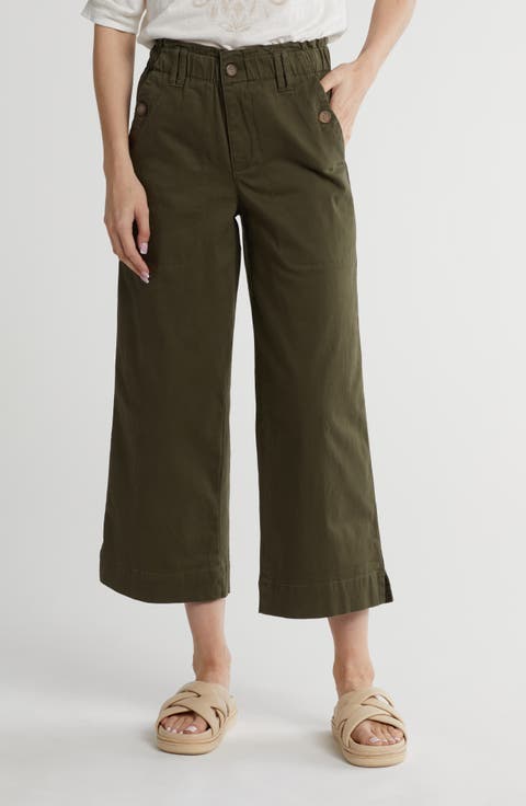 Wide Leg Ankle Crop Pants