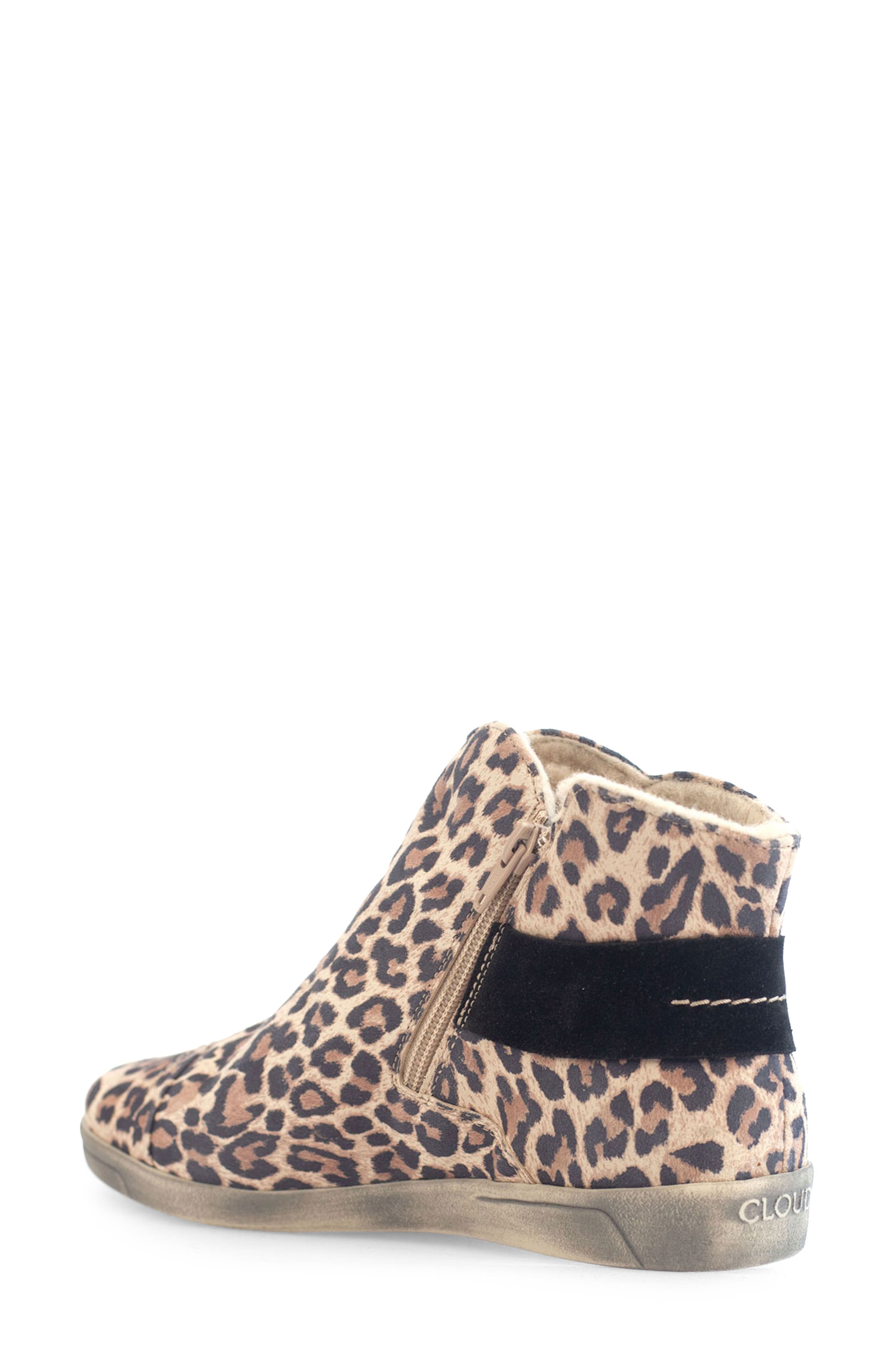 CLOUD Faux Fur Lined Leopard Print Boot, Alternate, color, 