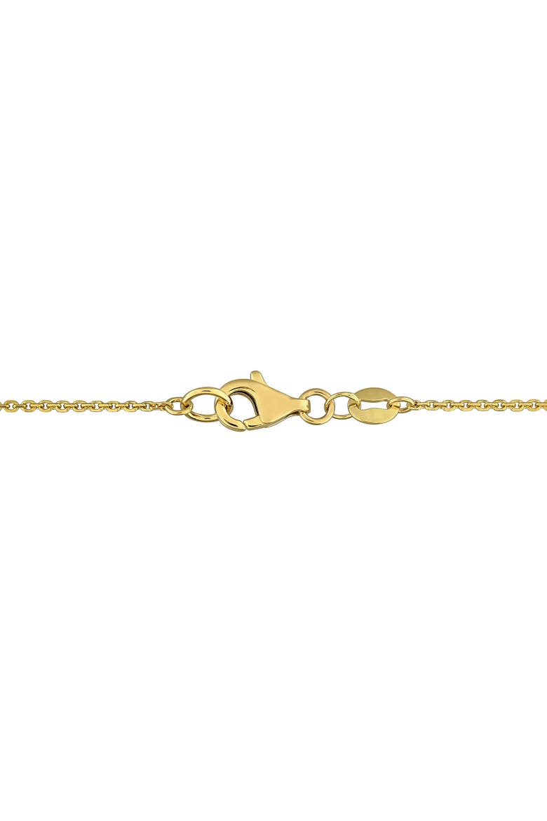 Lab Grown Diamond Pear Solitaire Necklace 14K, Alternate, color, Yellow Gold