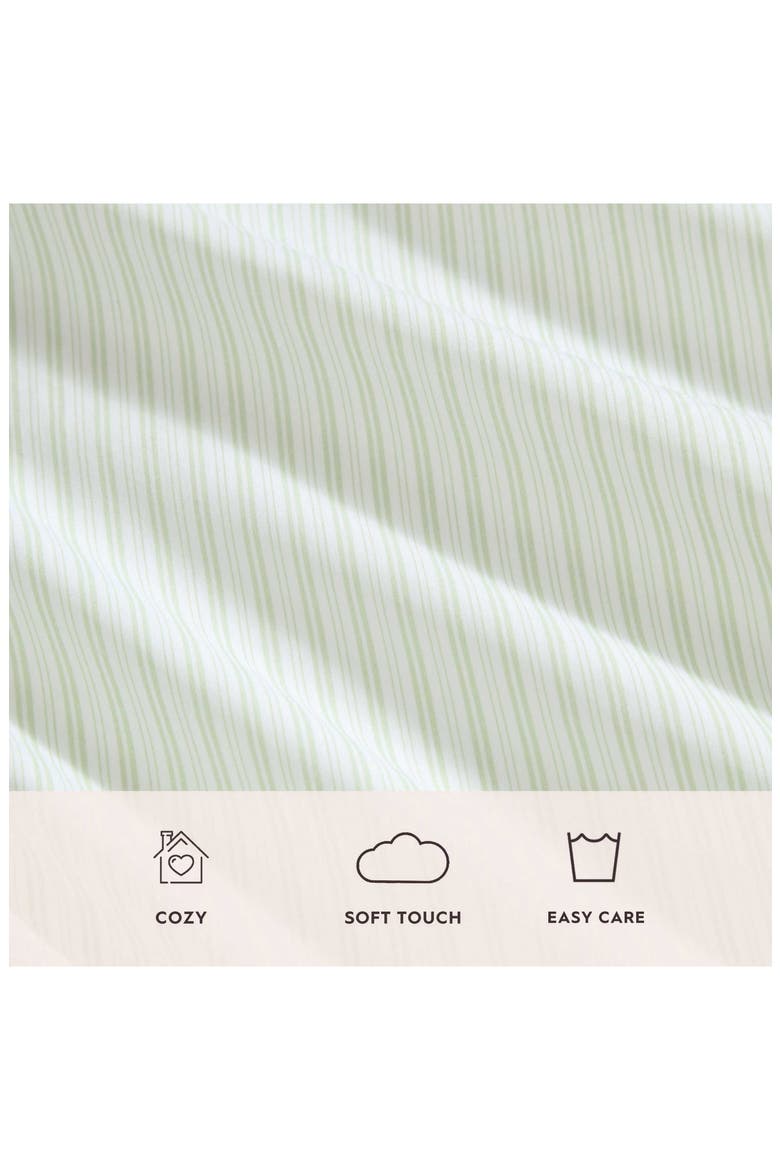 Bedford Stripe 200 Thread Count Cotton Sheet Set, Alternate, color, LIGHT GREEN