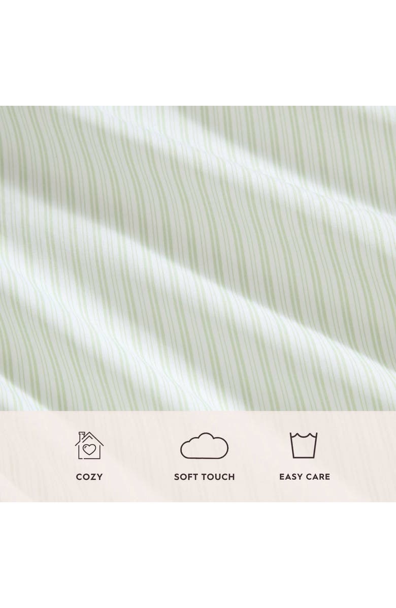 Laura Ashley Bedford Stripe 200 Thread Count Cotton Sheet Set, Alternate, color, Light Green