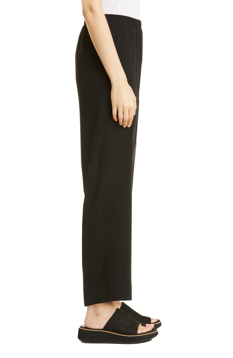Eileen Fisher Silk Georgette Crepe Ankle Straight Leg Pants, Alternate, color, 