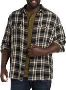 Lucky Brand Herringbone Textured Plaid Sport Shirt