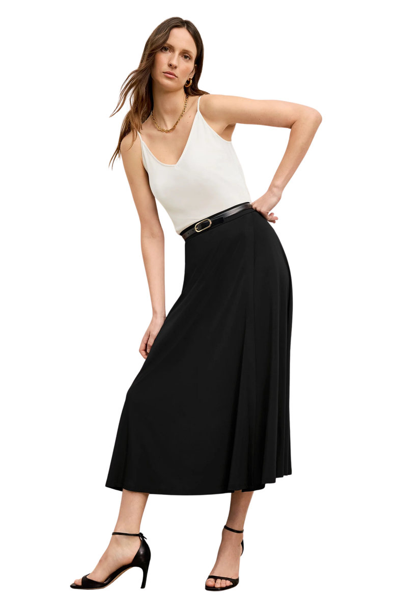 M.M.LaFleur Ara Light Jersey Skirt, Alternate, color, Black