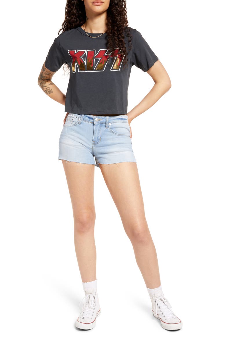 Women's Low Rise Denim Shorts, Alternate, color, FADED LIGHT WASH
