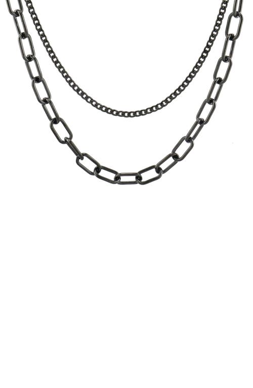Rebl Gender Inclusive Double Layer Paperclip Chain Necklace
