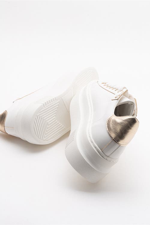 Forever & Always Shoes Violette Platform Sneakers In White