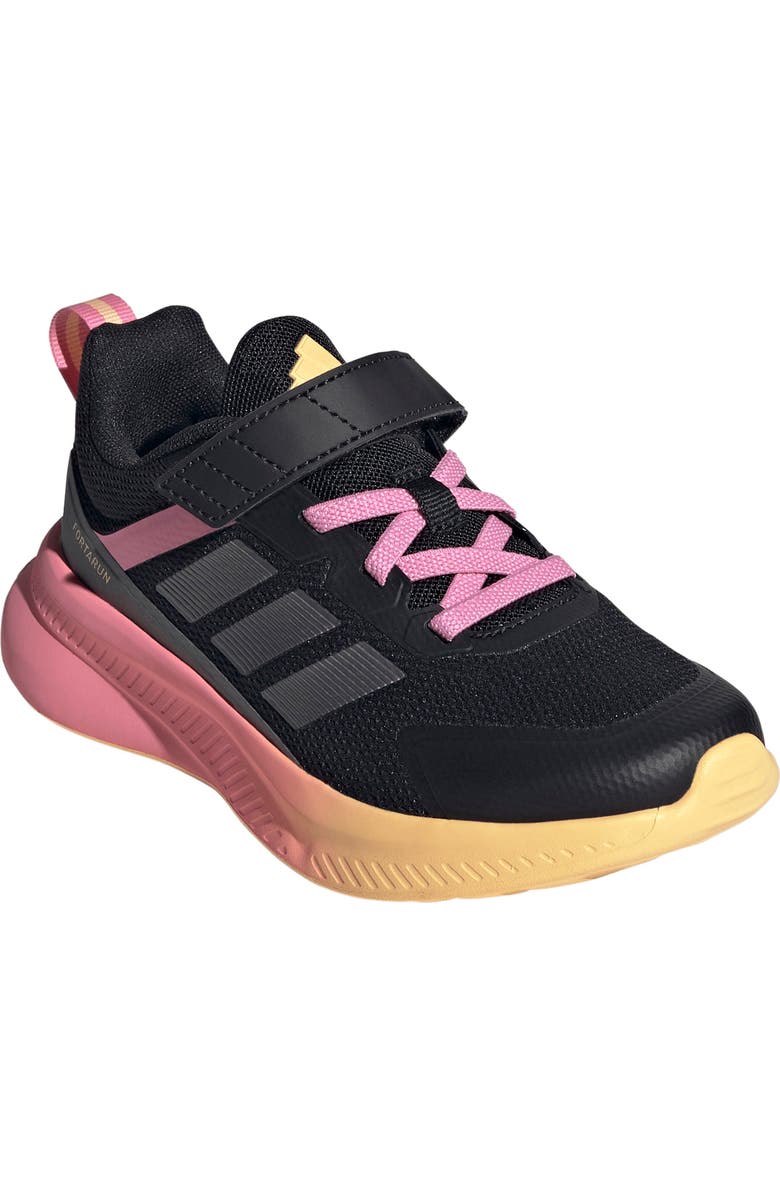 adidas Kids' Fortarun 3.0 Running Shoe, Main, color, Black/ Iron Met./ Bliss Pink