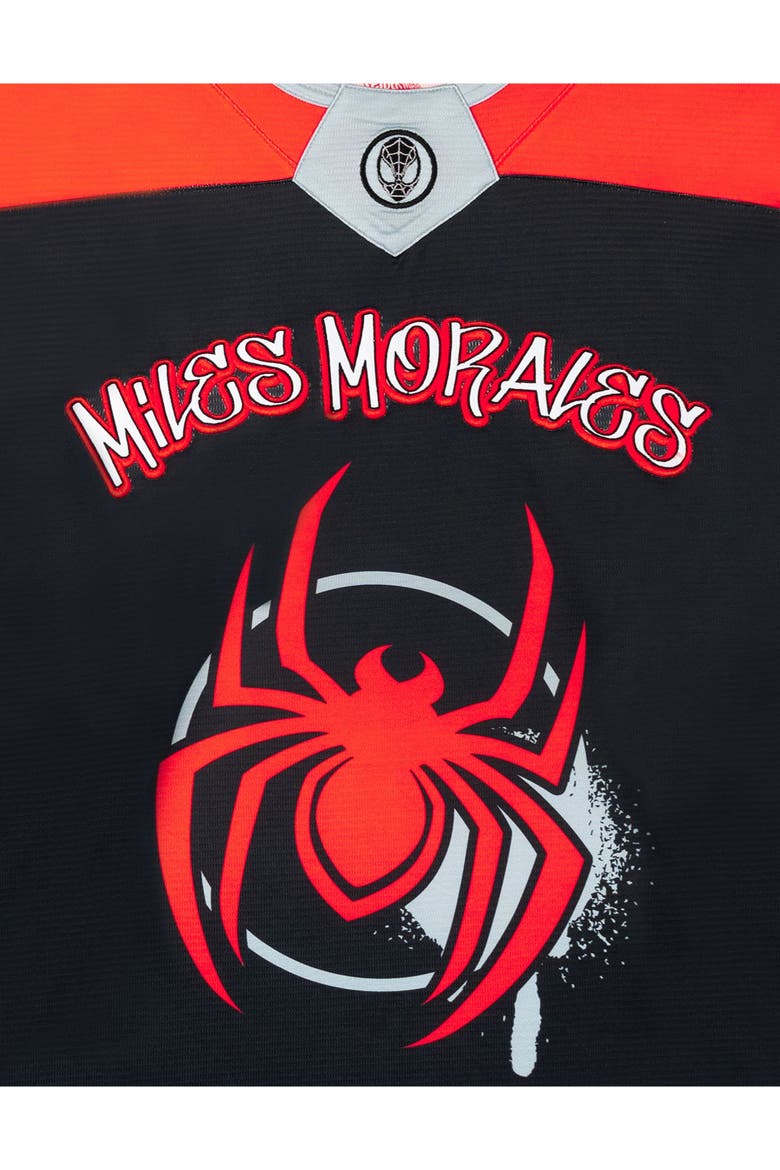 Spider-Verse Hockey Jersey, Alternate, color, Charcoal Miles Morales