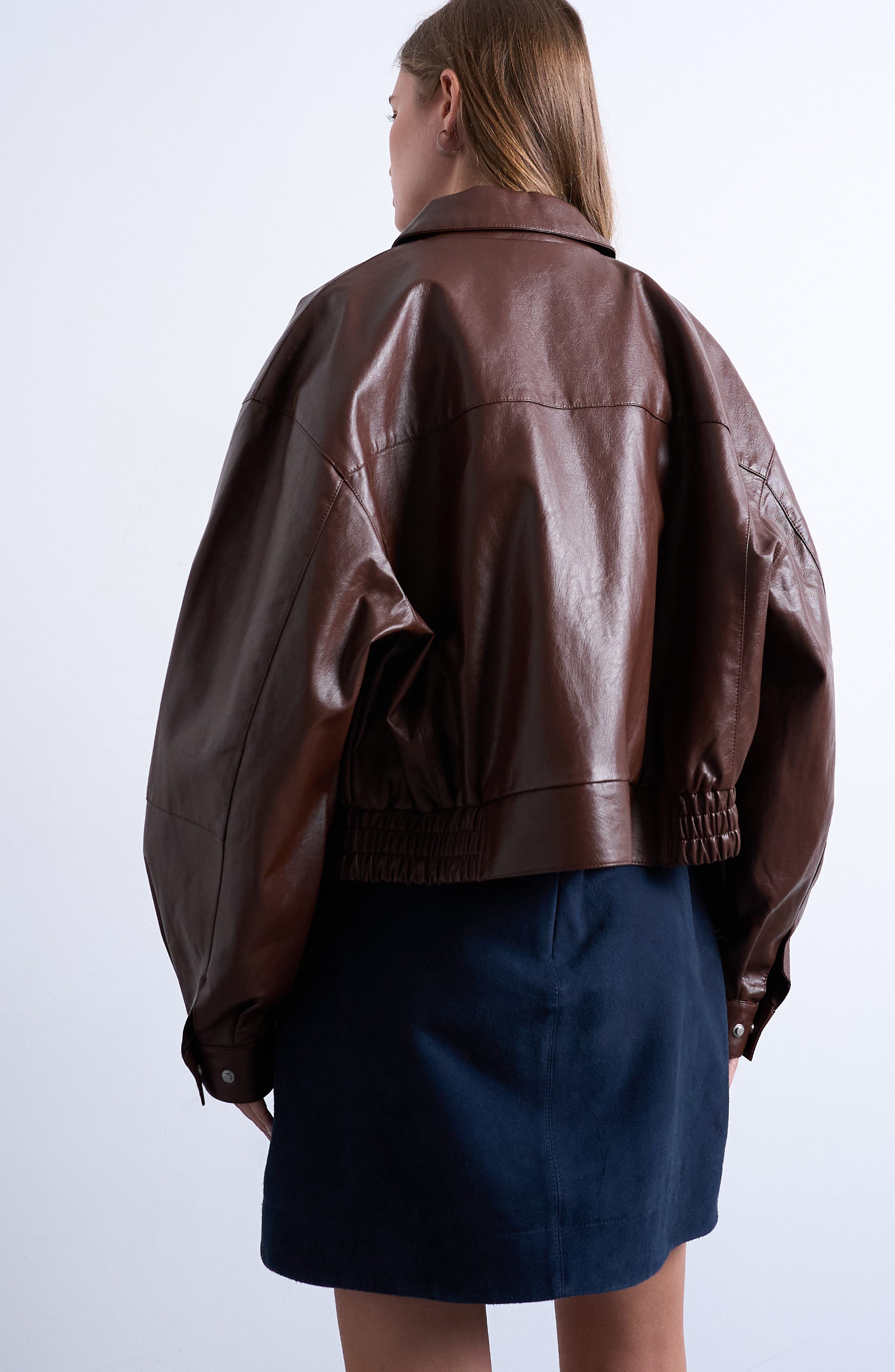 Oversize Faux Leather Jacket - image 2
