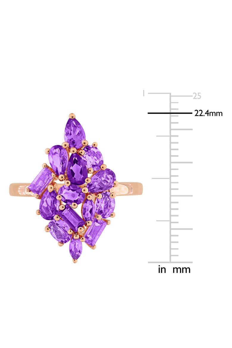 Amethyst Cluster Ring, Alternate, color, PURPLE