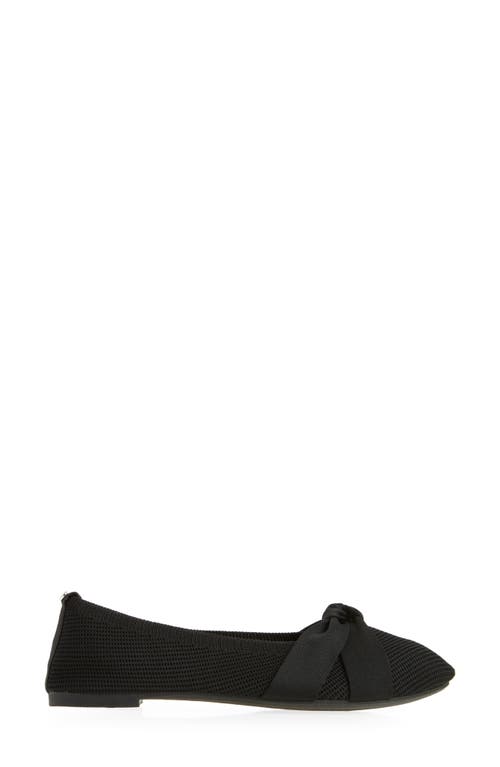 Danskin Knit Bow Flat In Black