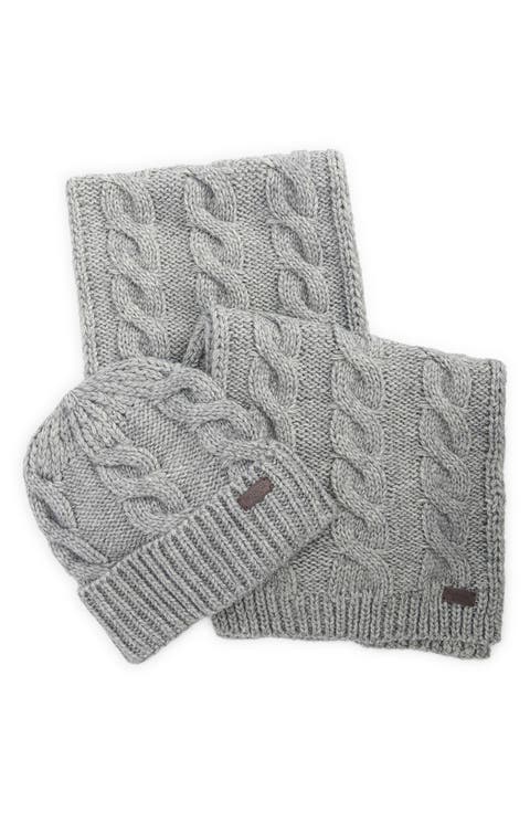 Jesmond Cable Stitch Scarf & Beanie Set